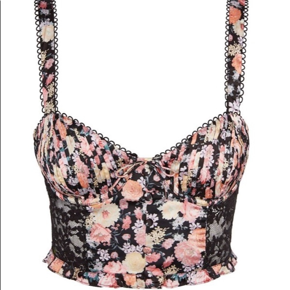 NWT For Love and Lemons Gardenia Long Line Bra - Picture 5 of 8